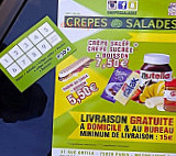 Crepes Salades menu