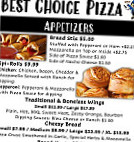 Bc Pizza menu