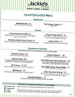 Jackie's Cafe menu