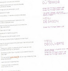 Le Bouchon menu