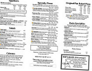 Buccilli's Pizza menu