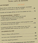 La Table des Marronniers menu