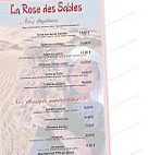 La Rose Des Sables menu