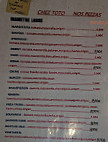 Chez Toto menu