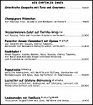 Malvasia menu