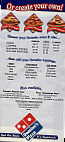 Domino's Pizza menu