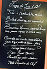 Le Rictoria menu