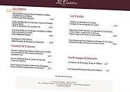 Les Caudalies menu