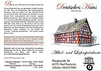 Deutsches Haus menu