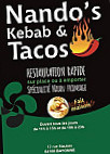 Nando's Kebab Tacos menu