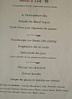 Friendly Auberge menu