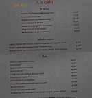 A La Bonne Fourchette menu