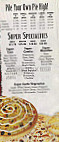 Godfather's Pizza menu