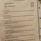 JD Thai menu