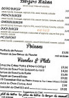 O'bistro menu