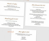 Les Pasteliers menu