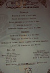 Vía De La Plata menu