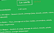 French Biofood menu