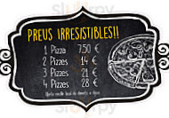 Pizza Pazzo menu