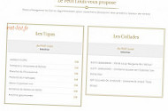 Le Saint Louis menu