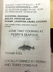 Perrys Seafood menu