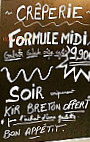 Crêperie La Bretonne menu