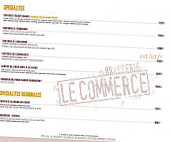 Brasserie du Commerce menu