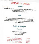 Mets et Vins menu