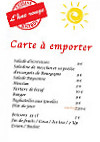 L'âne Rouge menu