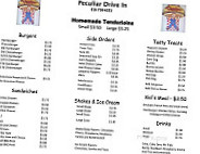 Peculiar Drive-in menu