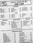 Jay's -b-que menu