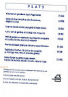 La Plage Dorée menu