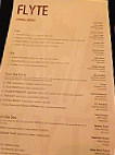 Flyte World Dining Wine menu