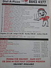 Vince's Dial-a-pizza menu