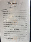 Casa Zaca menu