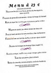 Auberge de Charade menu