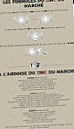 Le Zinc du marche menu