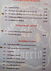 Restaurante El Barrio menu