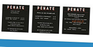 La Pénate menu