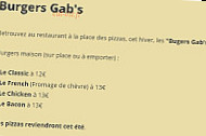 Pub Gabariers menu