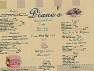 Diane's menu