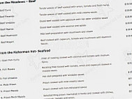 Chef's Tandoor menu