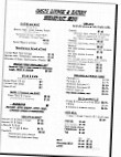 Oasis Lounge Eatery Casino menu