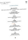 Château De Noirieux menu