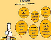 La Terrasse des Donjons menu