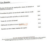 A L'etang menu