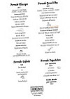 Le Grand Bleu menu