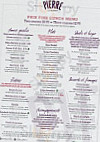 Bistrot Pierre menu