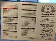 Happy Inn menu