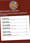 Bombay menu